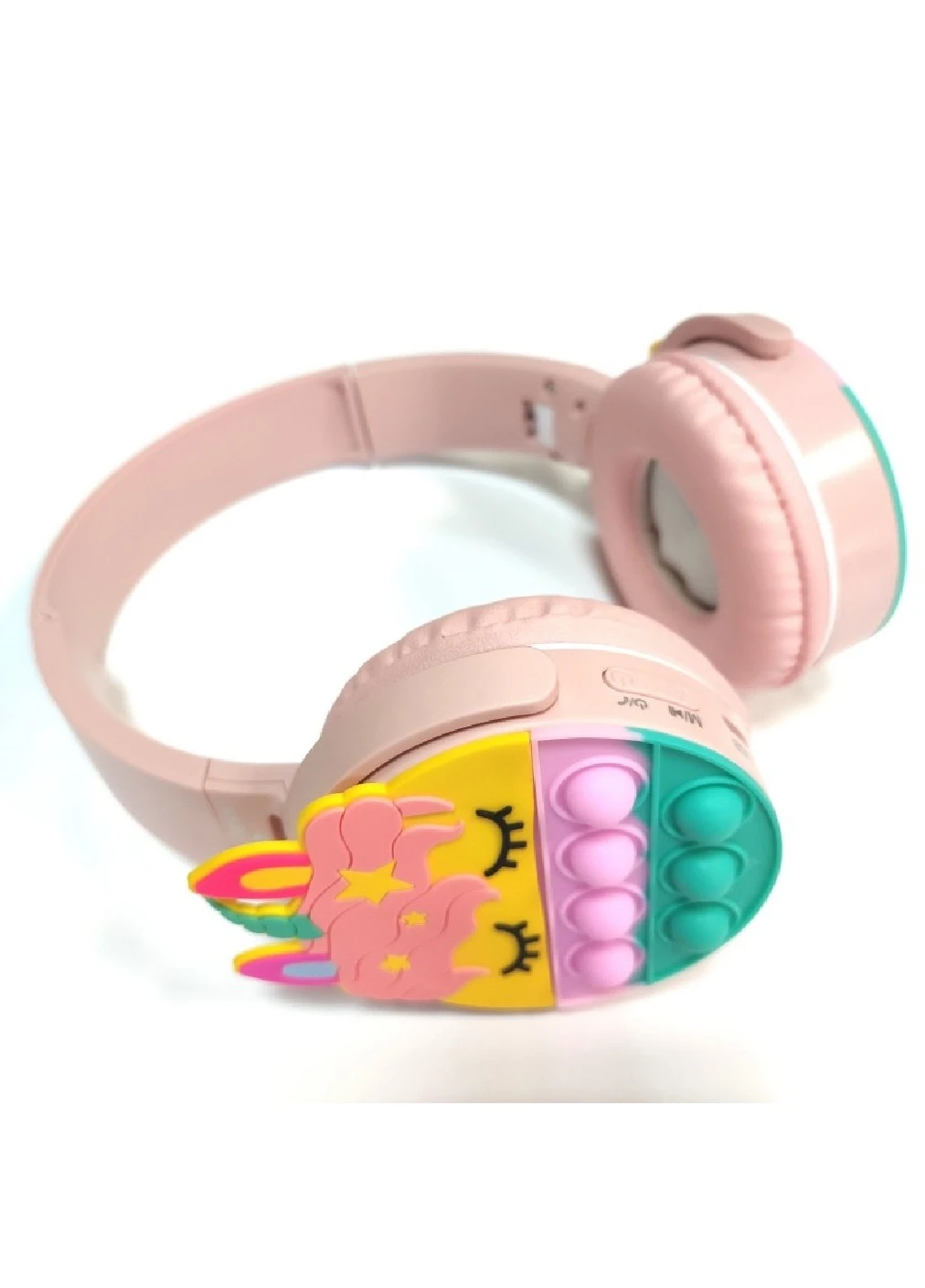 Детские беспроводные наушники Pop It единорог с Bluetooth (473282-Prob) Розовые Unbranded (254294100)