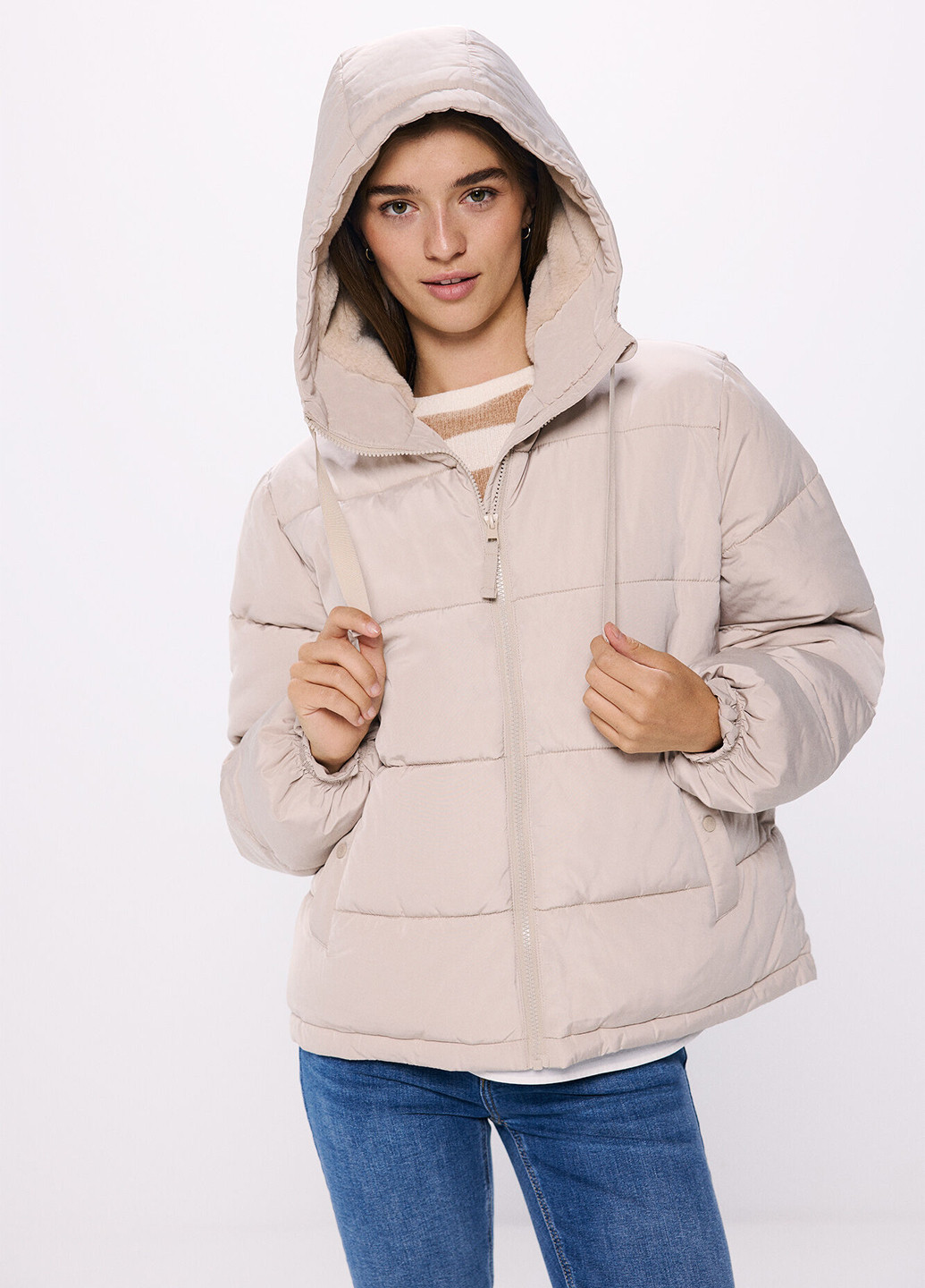 Бежевая демисезонная куртка Springfield