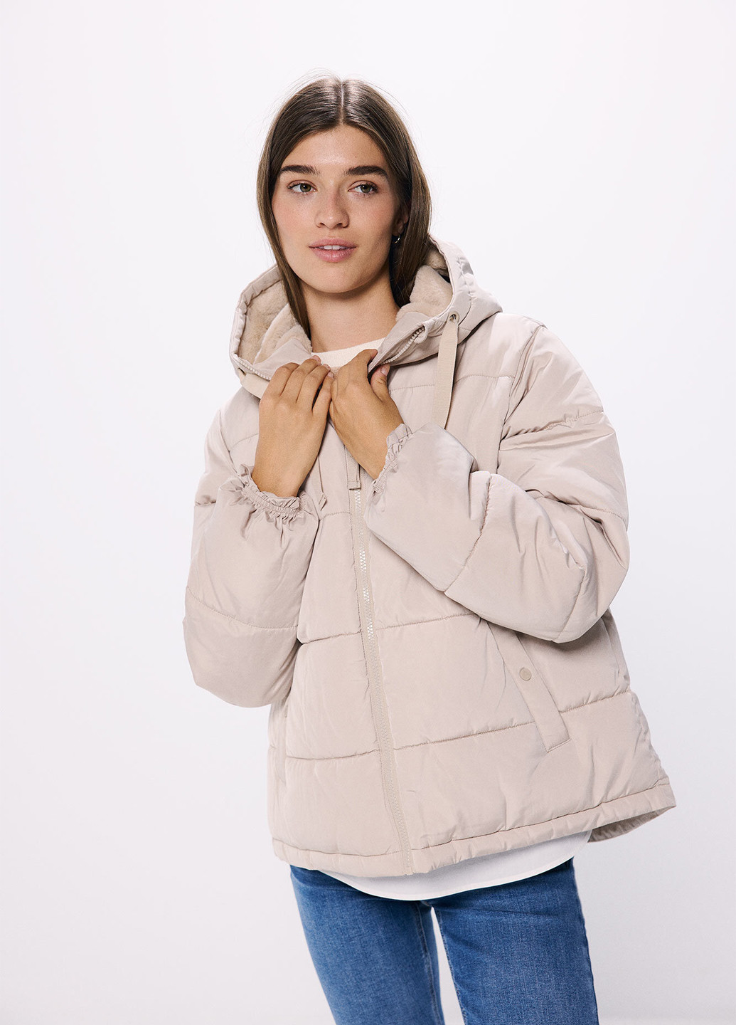 Бежевая демисезонная куртка Springfield