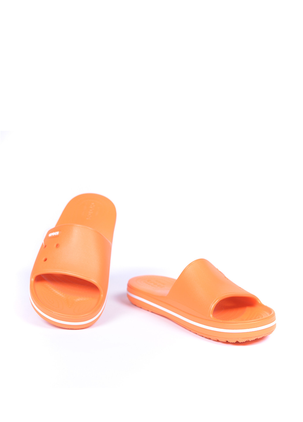 Шлепанцы Crocs однотонные оранжевые кэжуалы