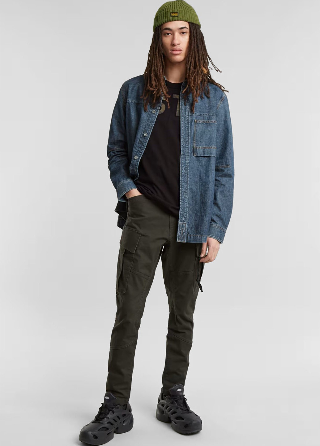 Серые кэжуал демисезонные карго брюки G-Star Raw