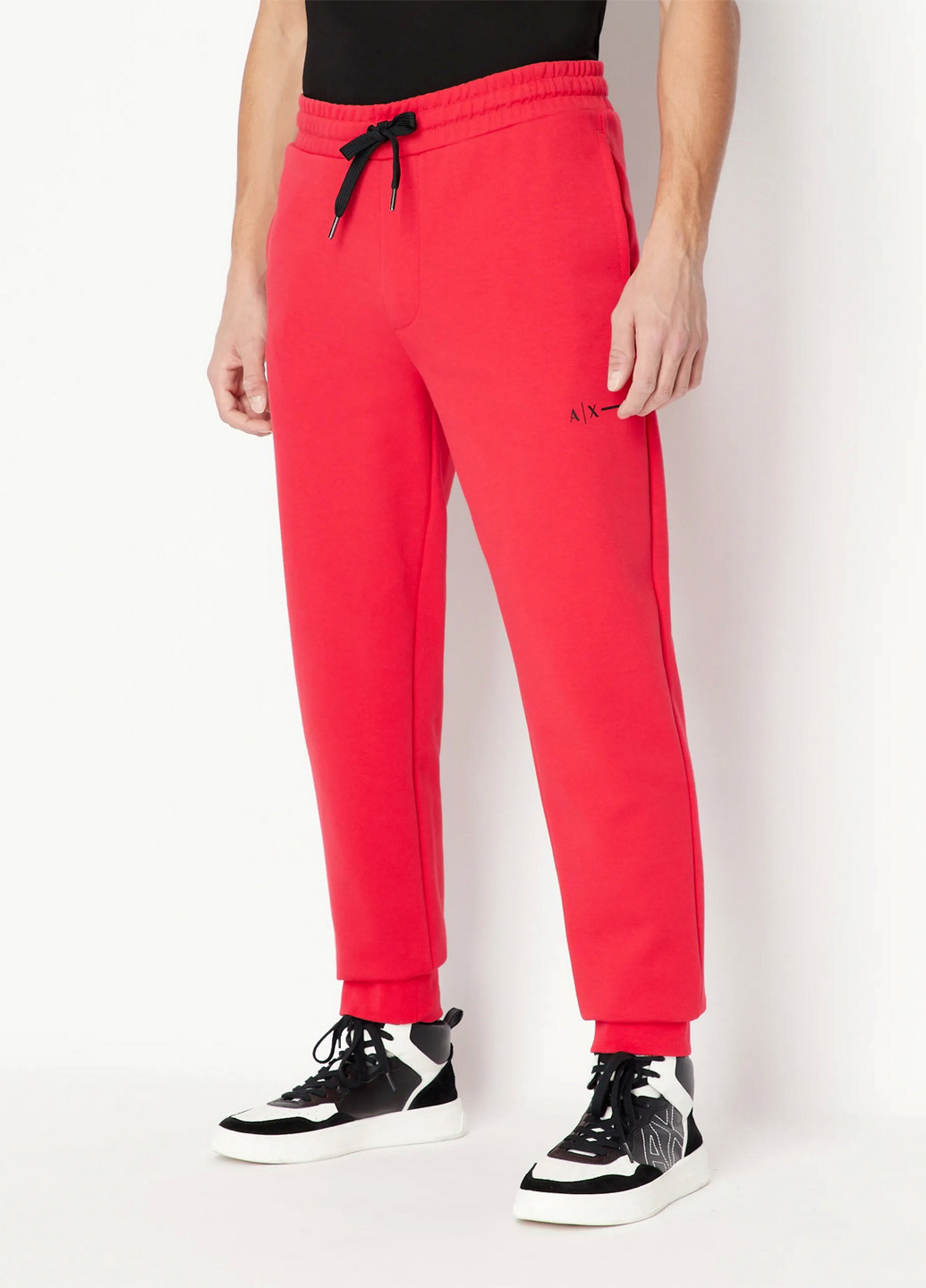 Красные спортивные демисезонные джоггеры брюки Armani Exchange