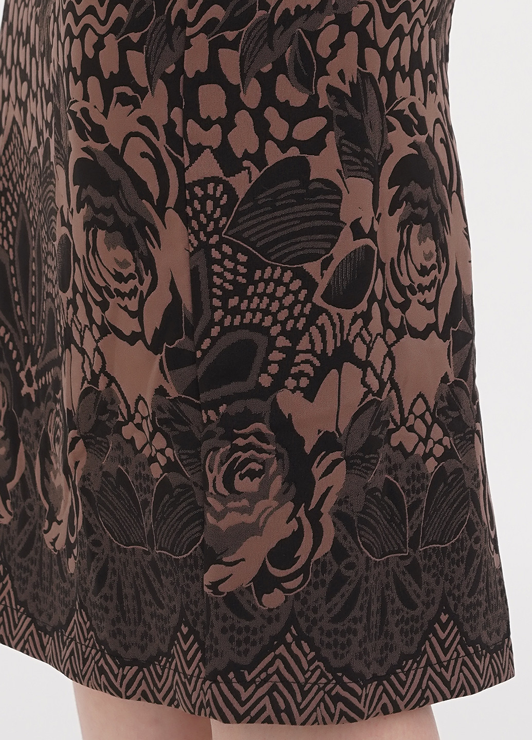 Темно-коричневая кэжуал с рисунком юбка Lila Kass карандаш