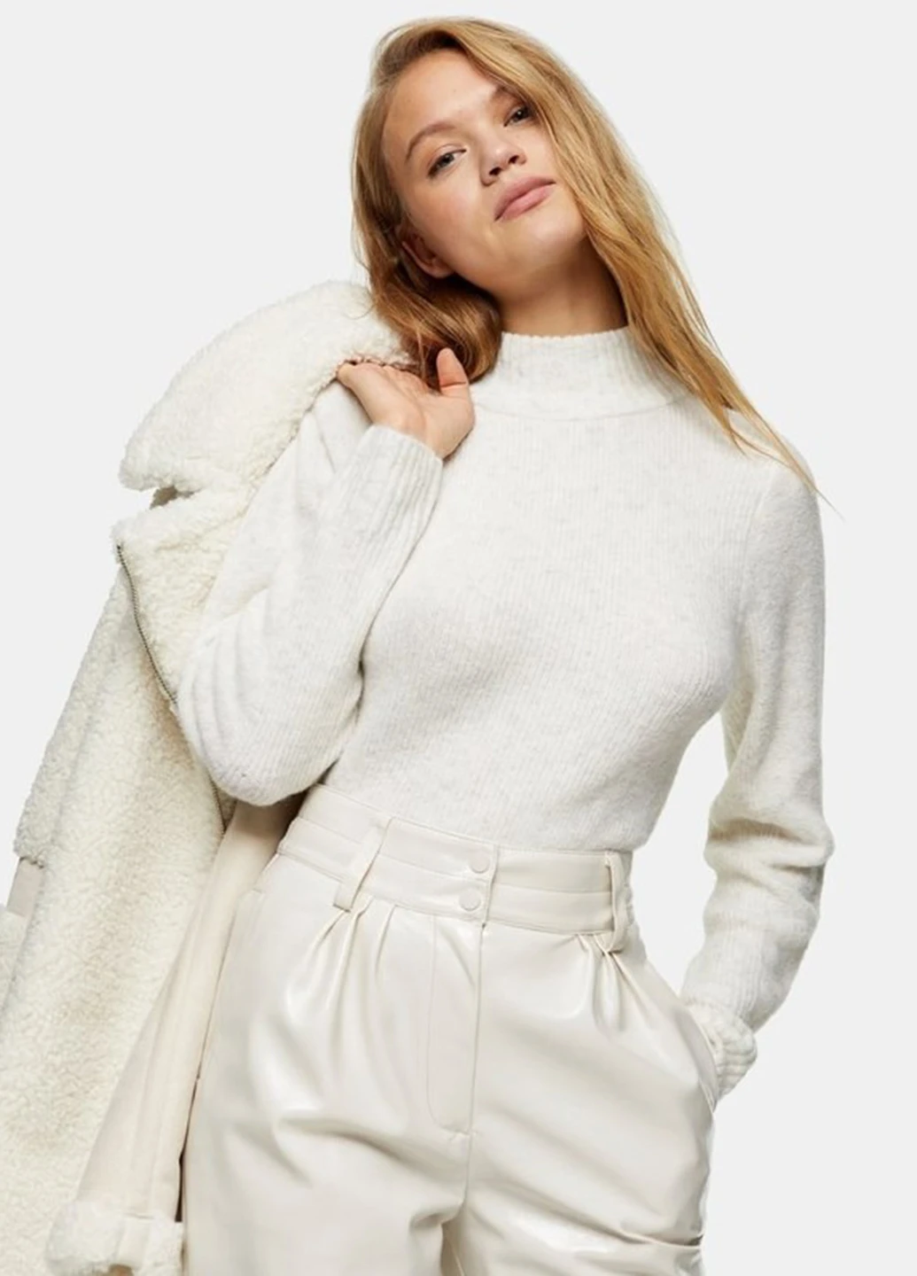 Білий демісезонний светр Topshop
