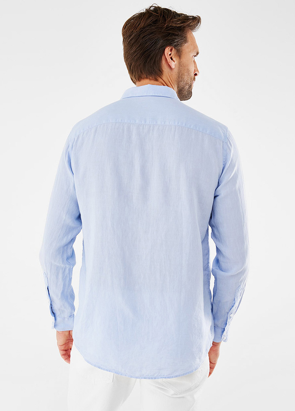 Голубой кэжуал рубашка однотонная Mexx