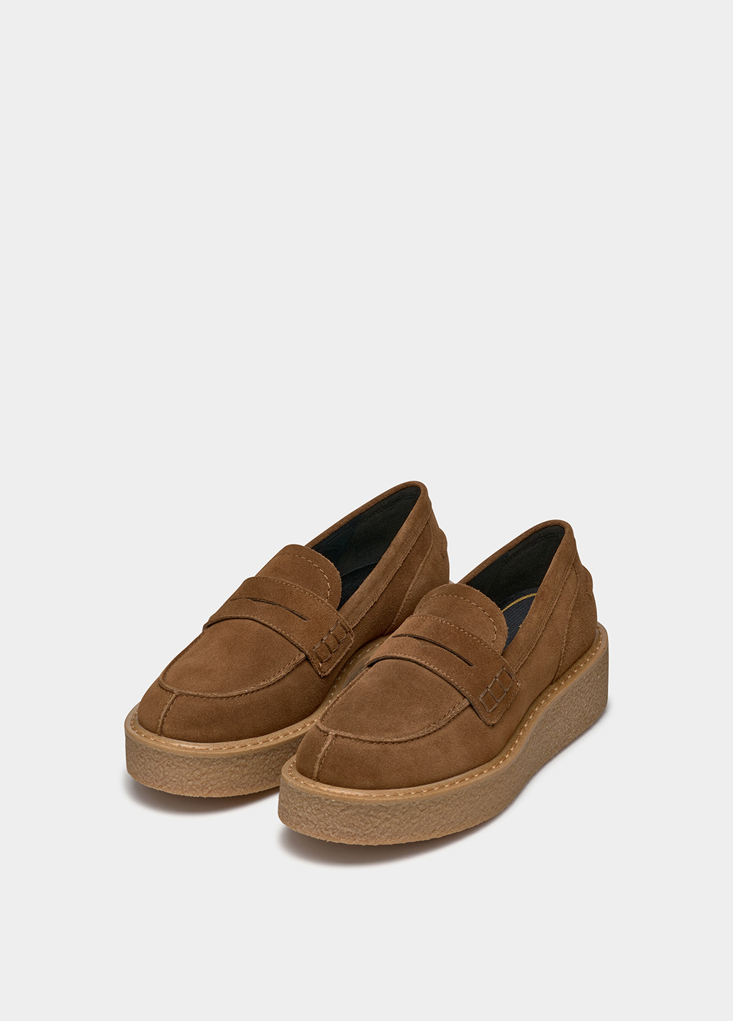 Geox Туфли лоферы коричневый з натуральная замша, италия — демисезон (330222095)