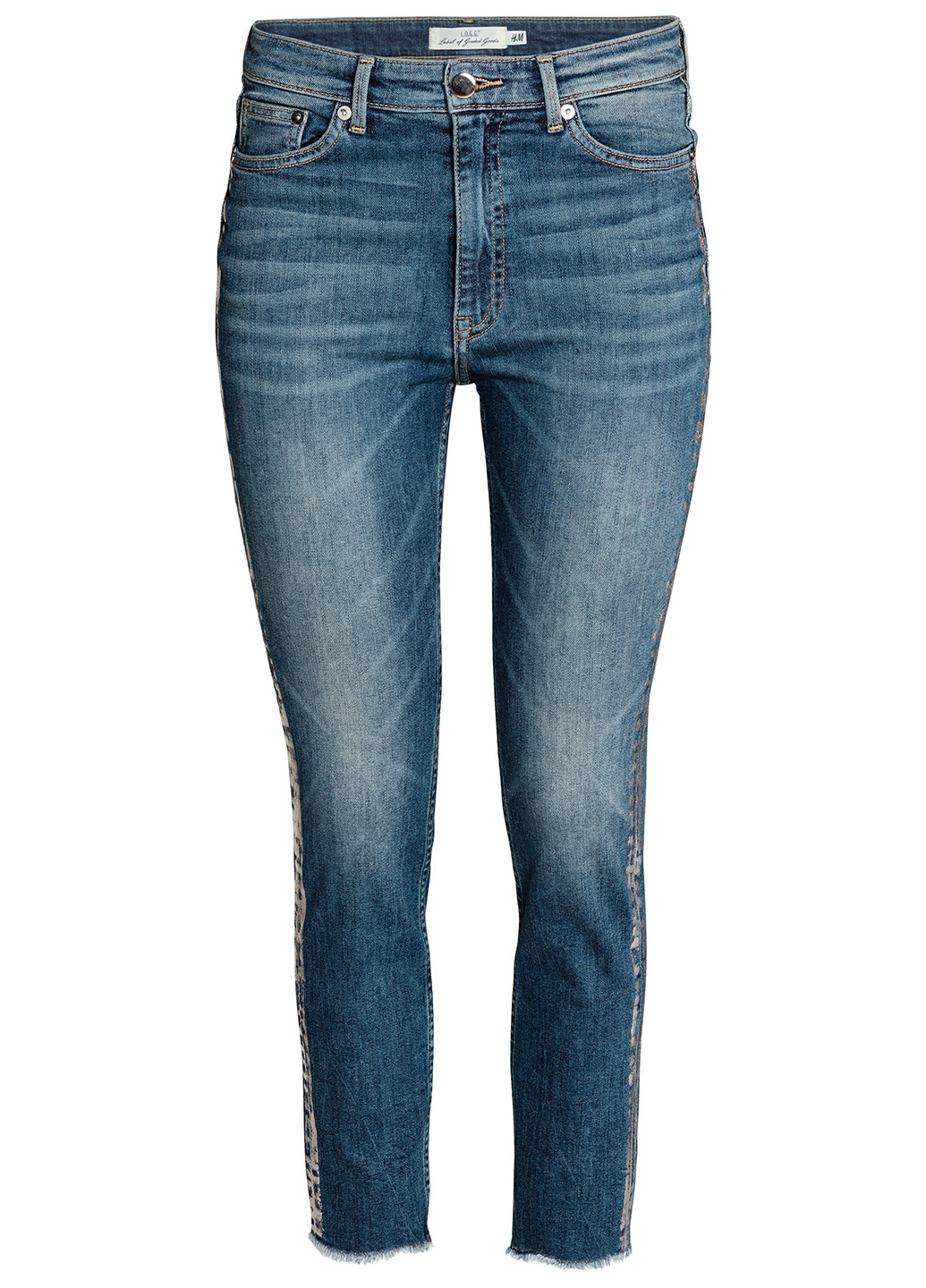 Джинси H&M завужені темно-блакитні джинсові