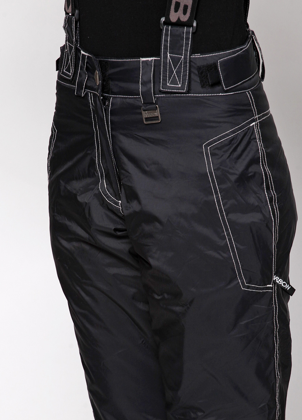 Черные спортивные зимние прямые брюки Karbon
