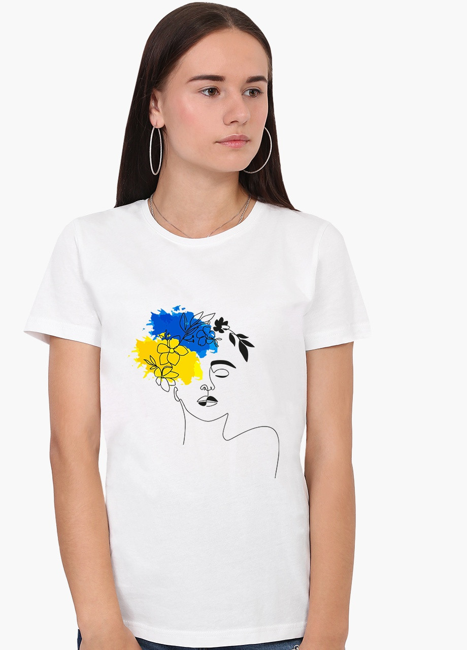 Біла демісезон футболка жіноча ім'я її - україна (her name - ukraine) білий (8976-3700) s MobiPrint