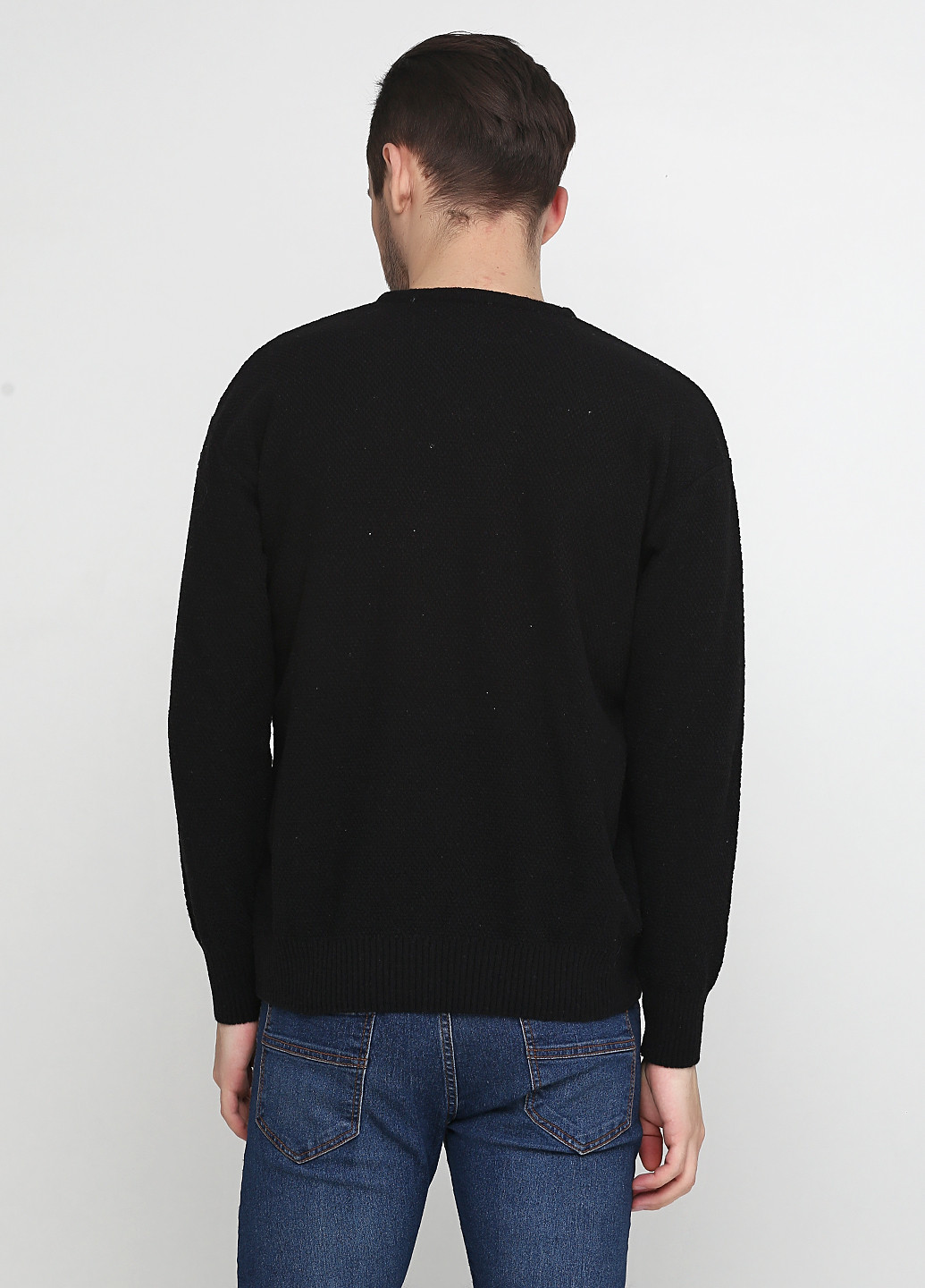 Черный демисезонный пуловер пуловер Enbiya