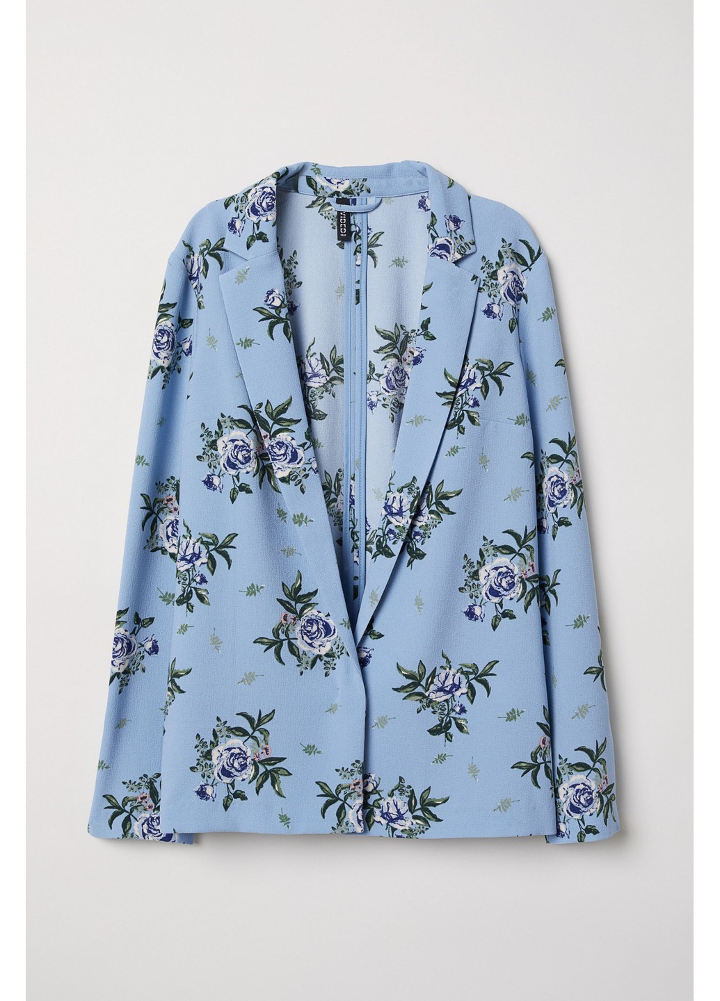 Голубой женский жакет H&M с цветочным узором - демисезонный