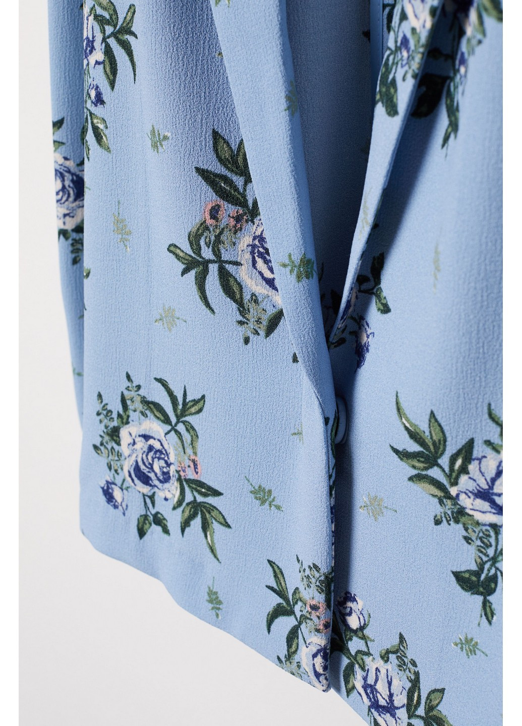 Жакет H&M квітковий блакитний кежуал поліестер