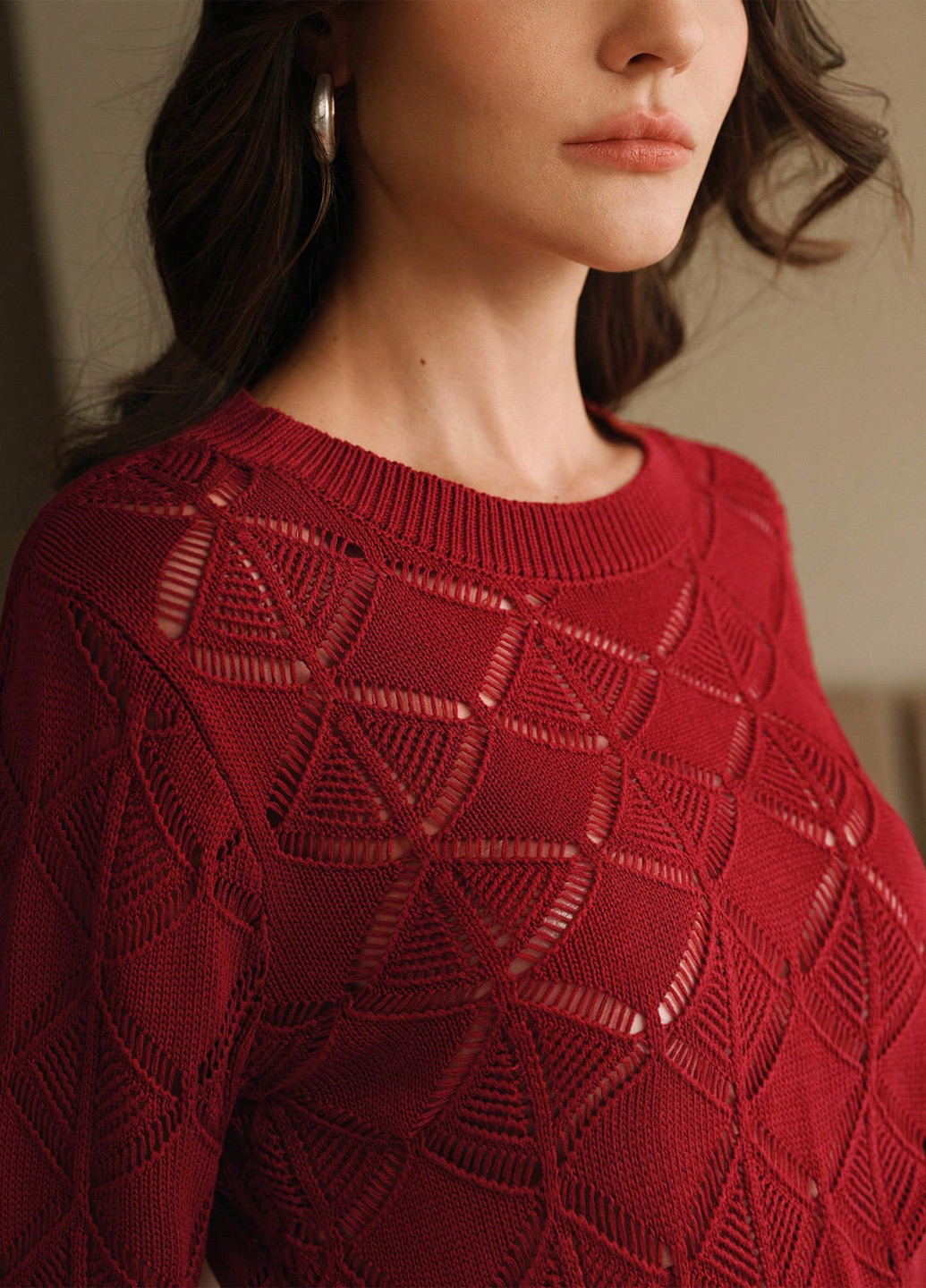 Бордовий демісезонний джемпер джемпер SHEIN