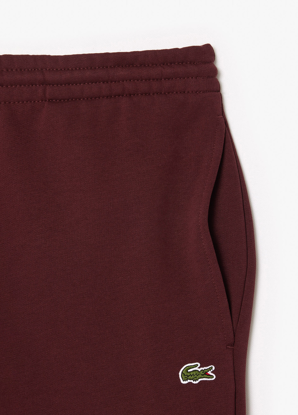 Бордовые спортивные демисезонные джоггеры брюки Lacoste