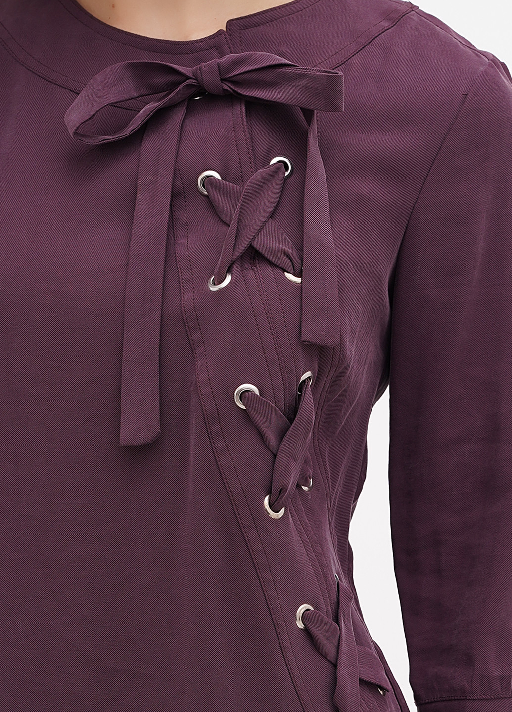 Фиолетовое кэжуал платье клеш Sassofono однотонное