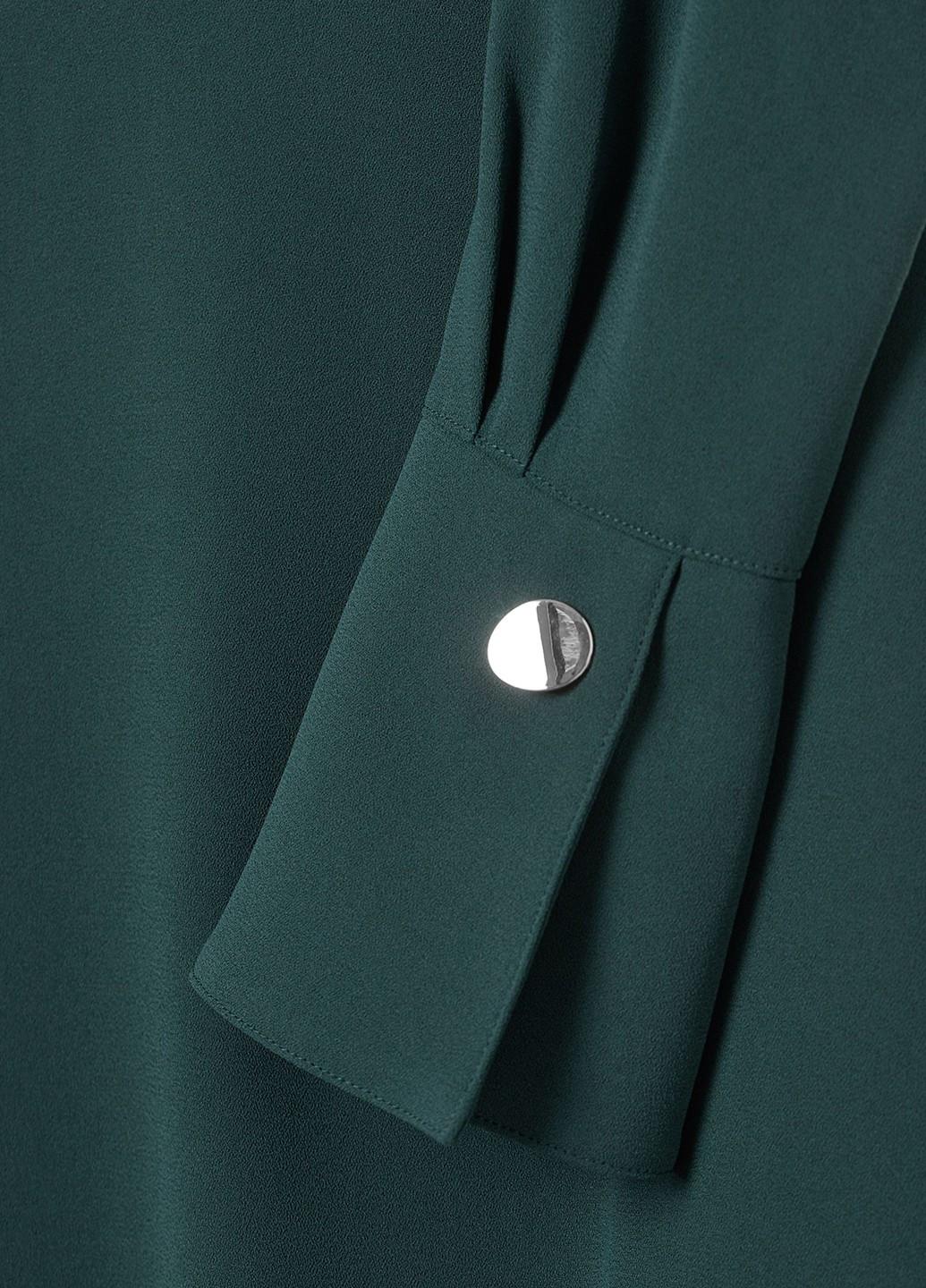 Темно-зеленое деловое платье H&M