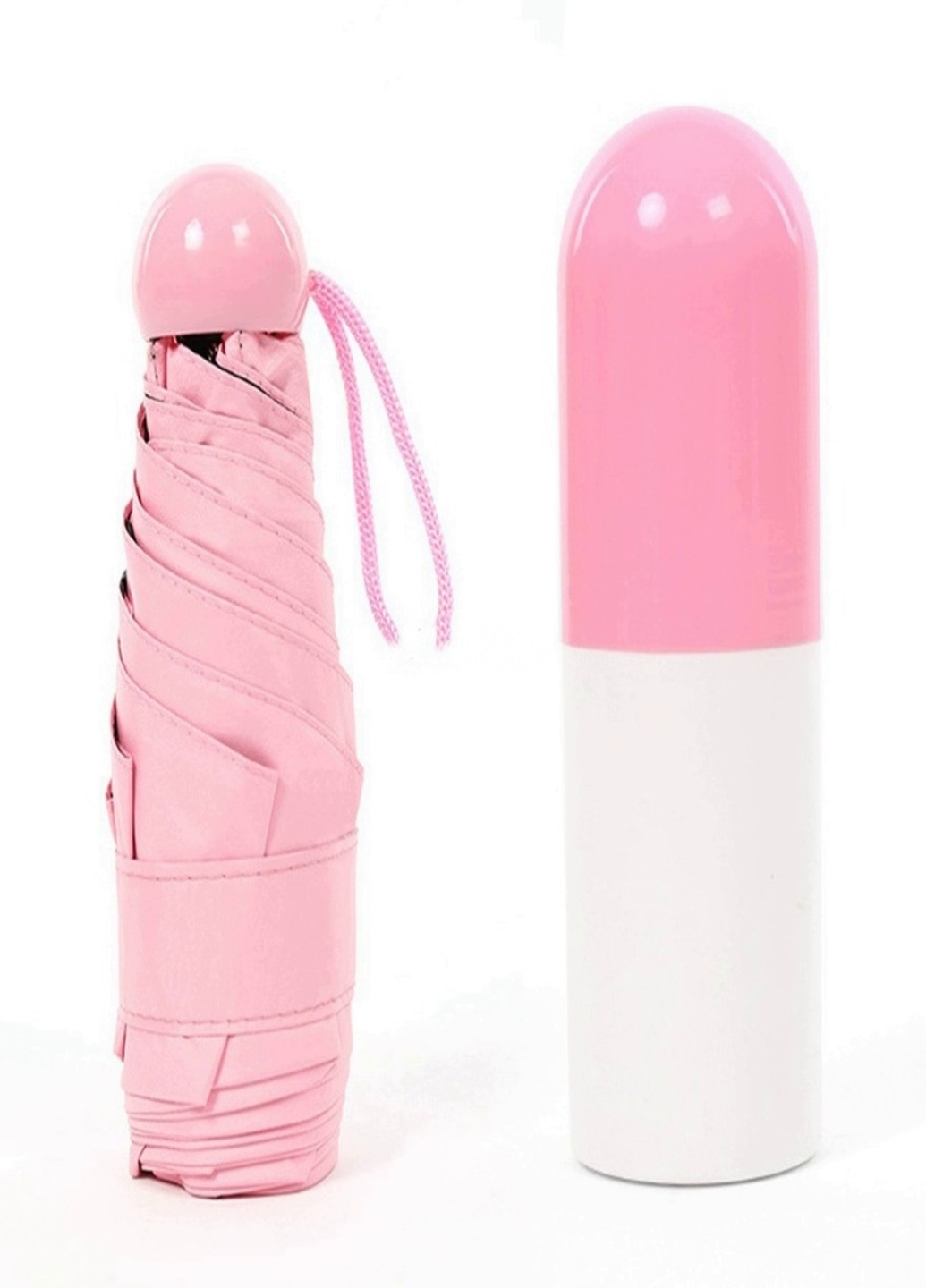 Складной мини зонт в капсуле карманный зонтик в футляре (98623020) Розовый Francesco Marconi (205436418)
