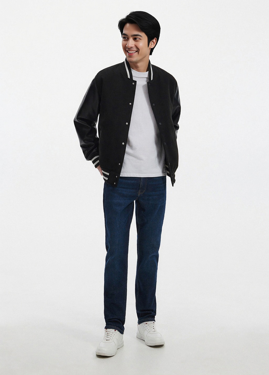 Темно-синие демисезонные зауженные джинсы Reserved