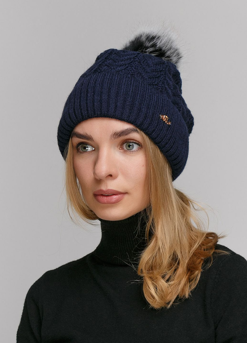 Зимова жіноча тепла шапка на флісовій підкладці 550814 Merlini (249643351)