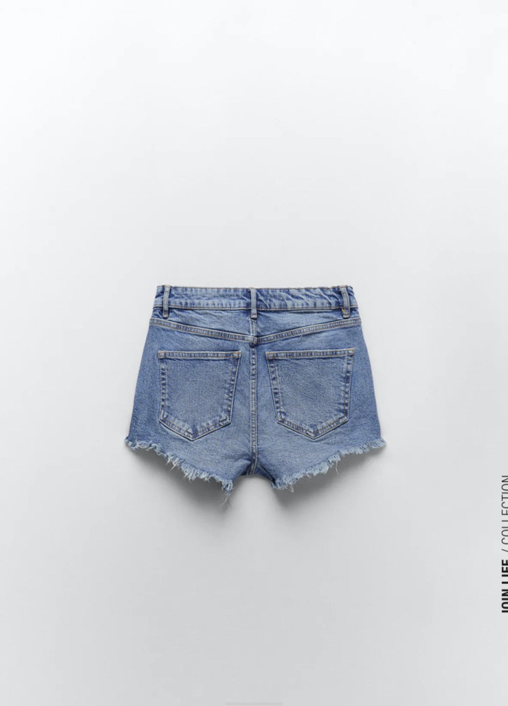 Женские джинсовые шорты с высокой посадкой Zara (252641215)