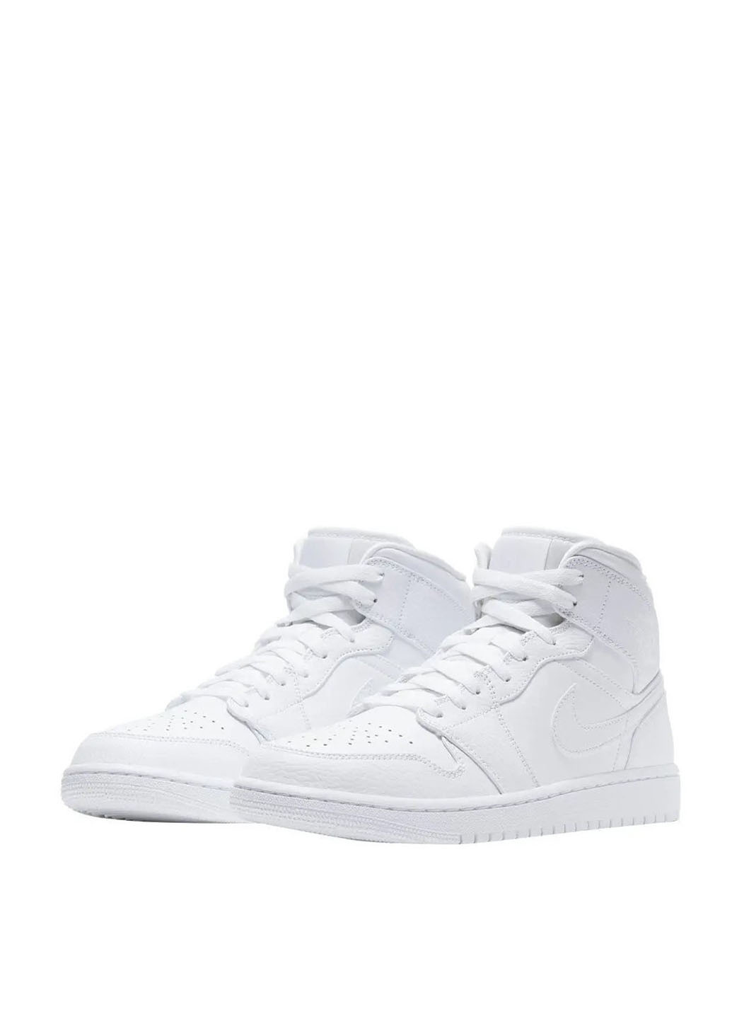 Белые демисезонные кроссовки 554724-130 Jordan 1 Mid White
