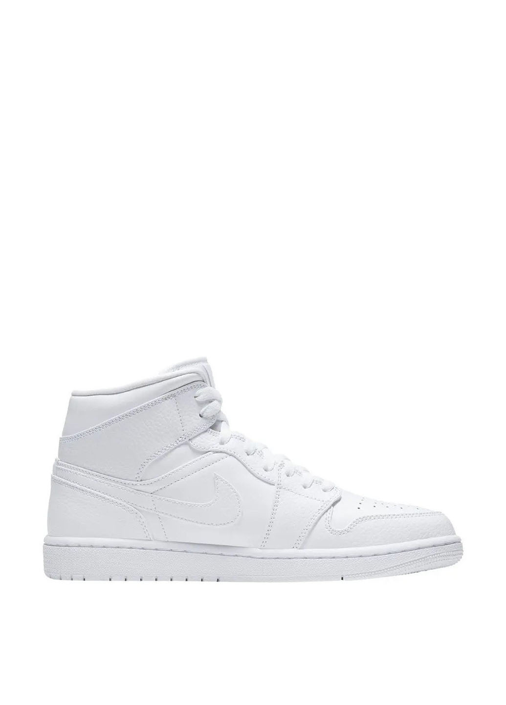 Белые демисезонные кроссовки 554724-130 Jordan 1 Mid White
