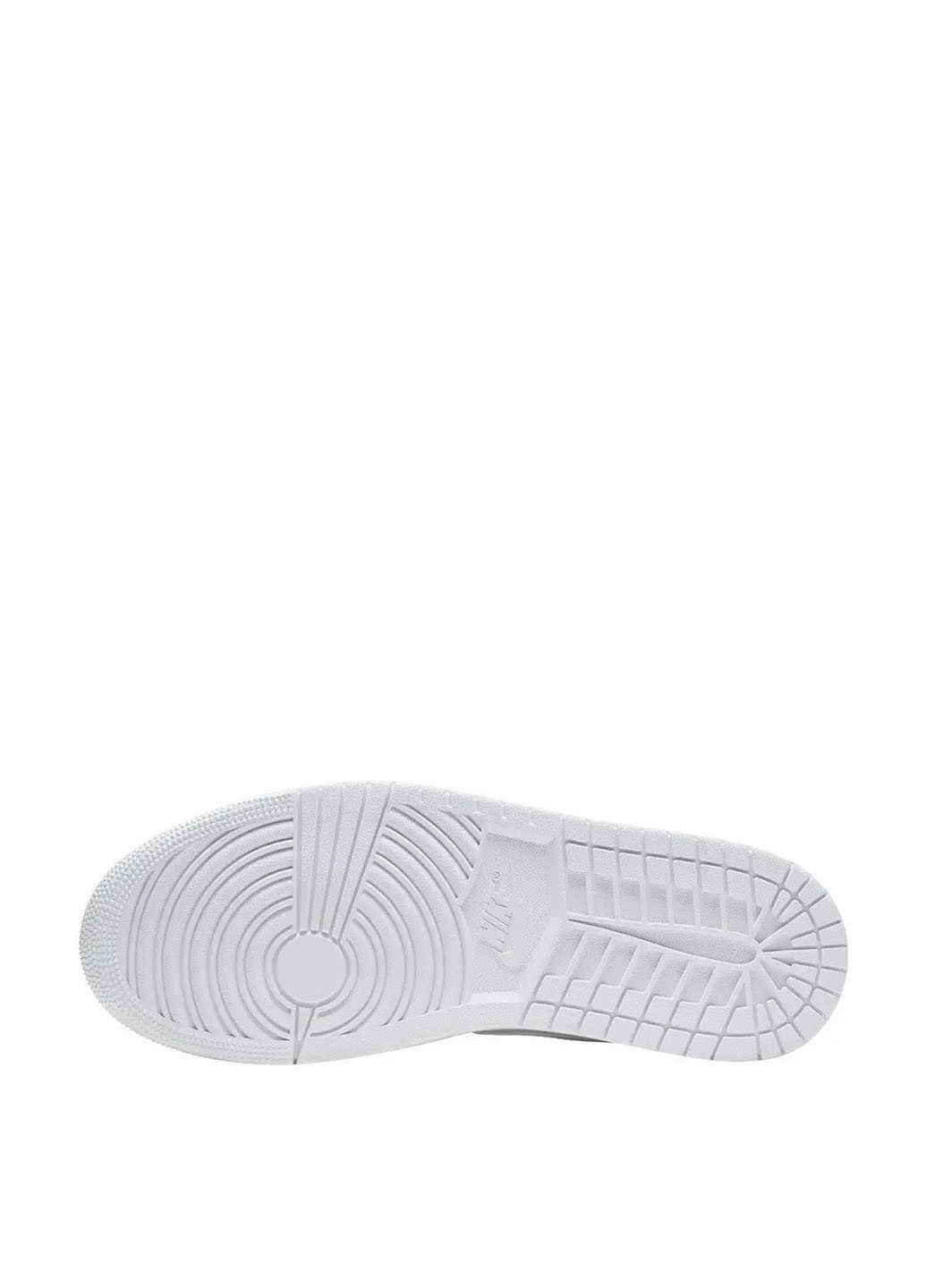 Белые демисезонные кроссовки 554724-130 Jordan 1 Mid White