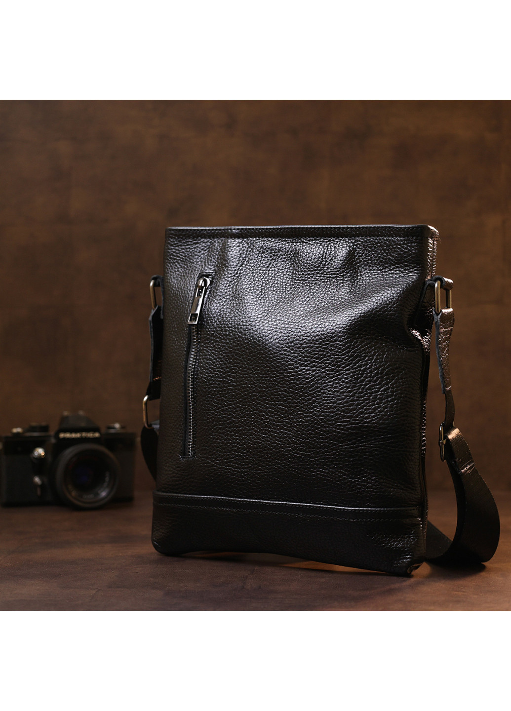 Чоловіча шкіряна сумка через плече 24х26 см Shvigel (253490400)