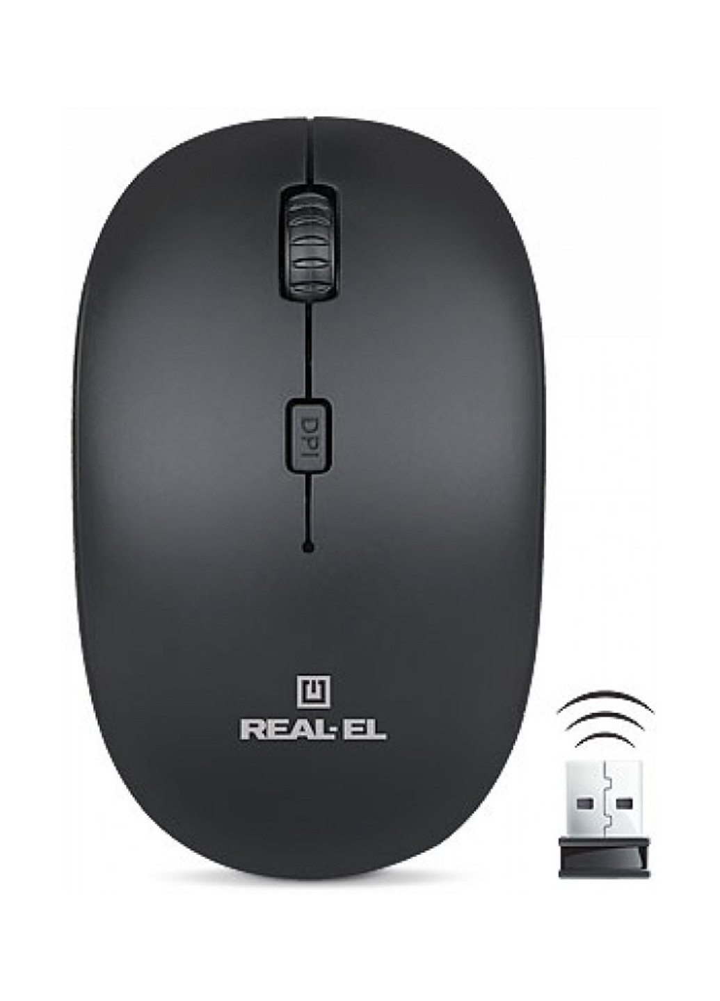 Мышь беспроводная USB Real-El rm-301 black (134154281)