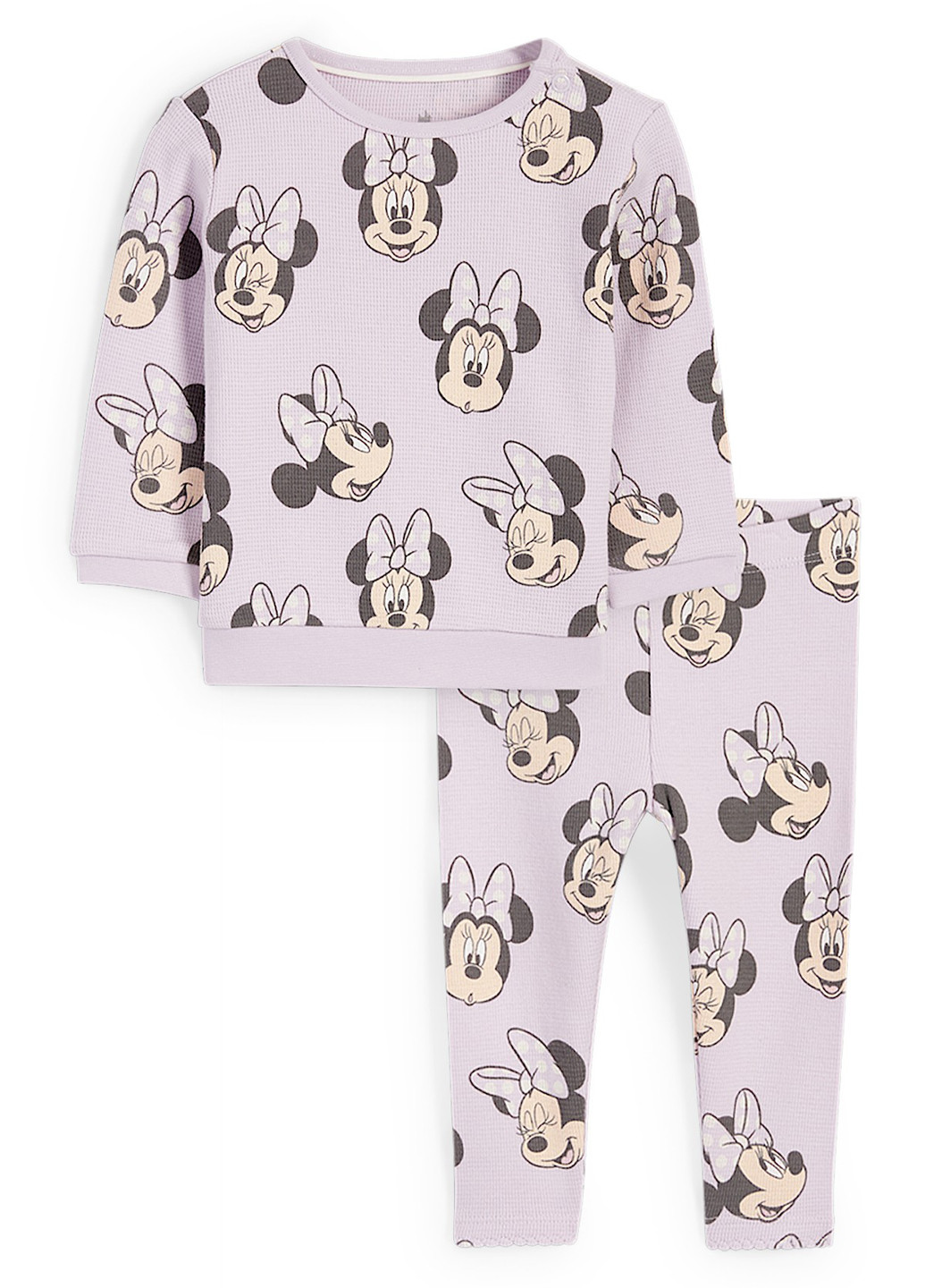 Сиреневый демисезонный костюм (свитшот, брюки) брючный C&A