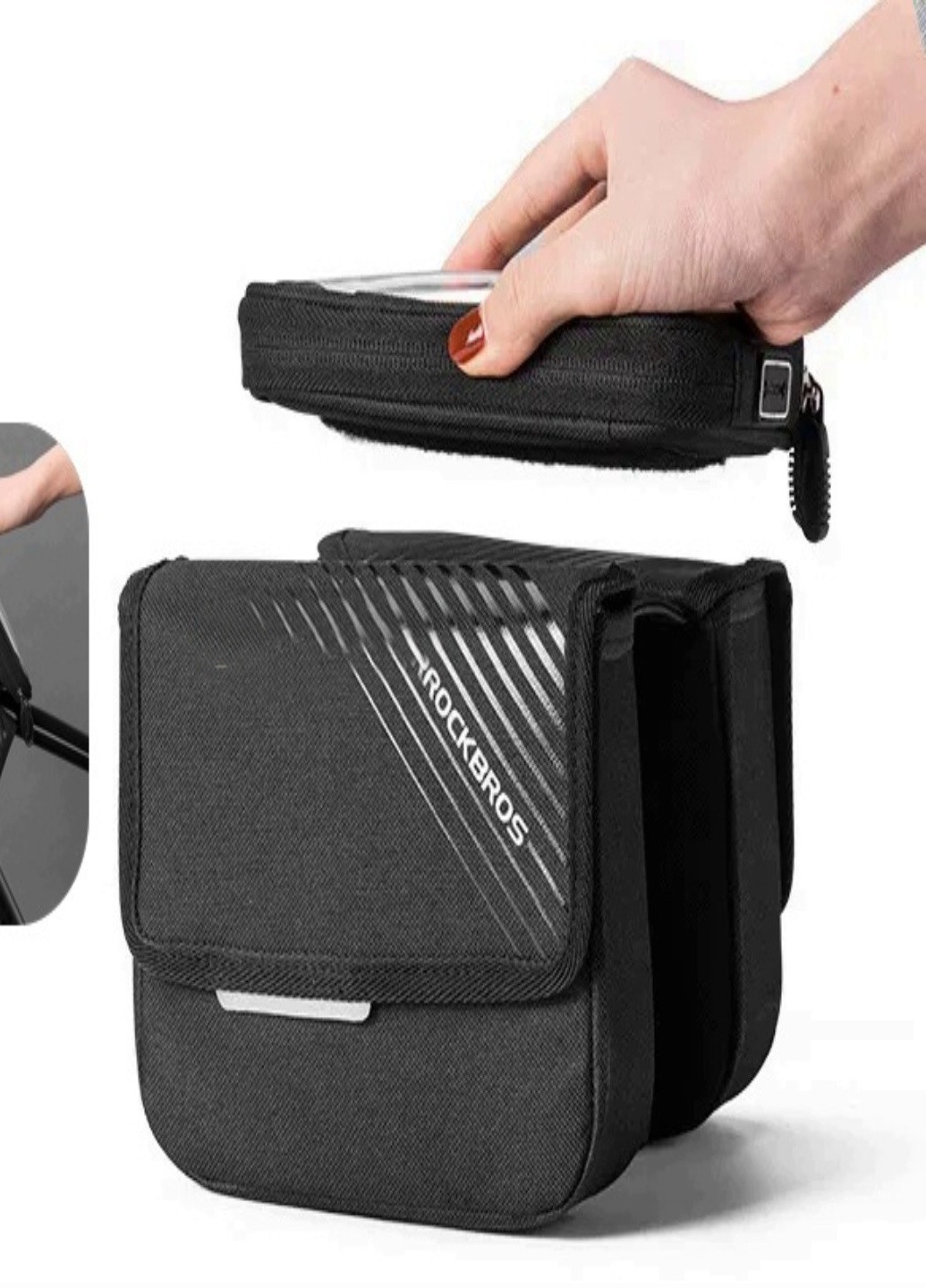 Велосипедна сумка з бічними відсіками на раму велосумка з прозорим знімним відділенням для телефону RB (41204587) Francesco Marconi (224437146)