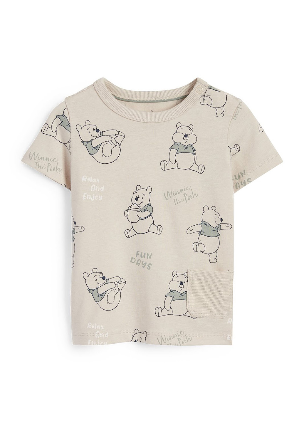 Комбинированный летний комплект (футболка, шорты, слюнявчик) C&A