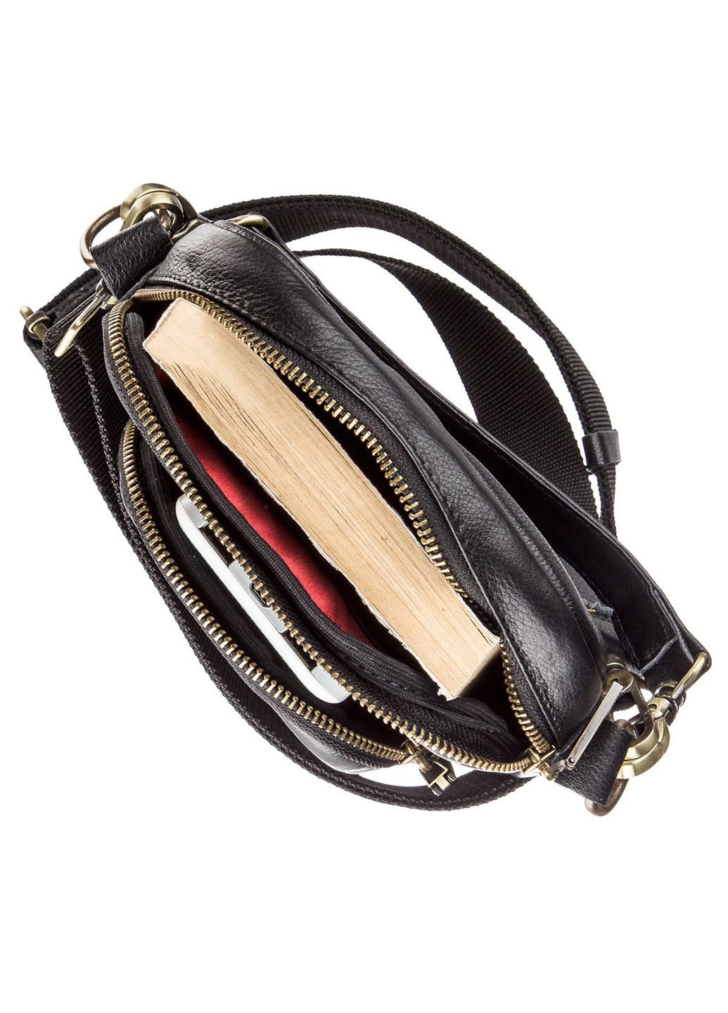 Мужская кожаная сумка 20х18х3 см Shvigel (252127933)