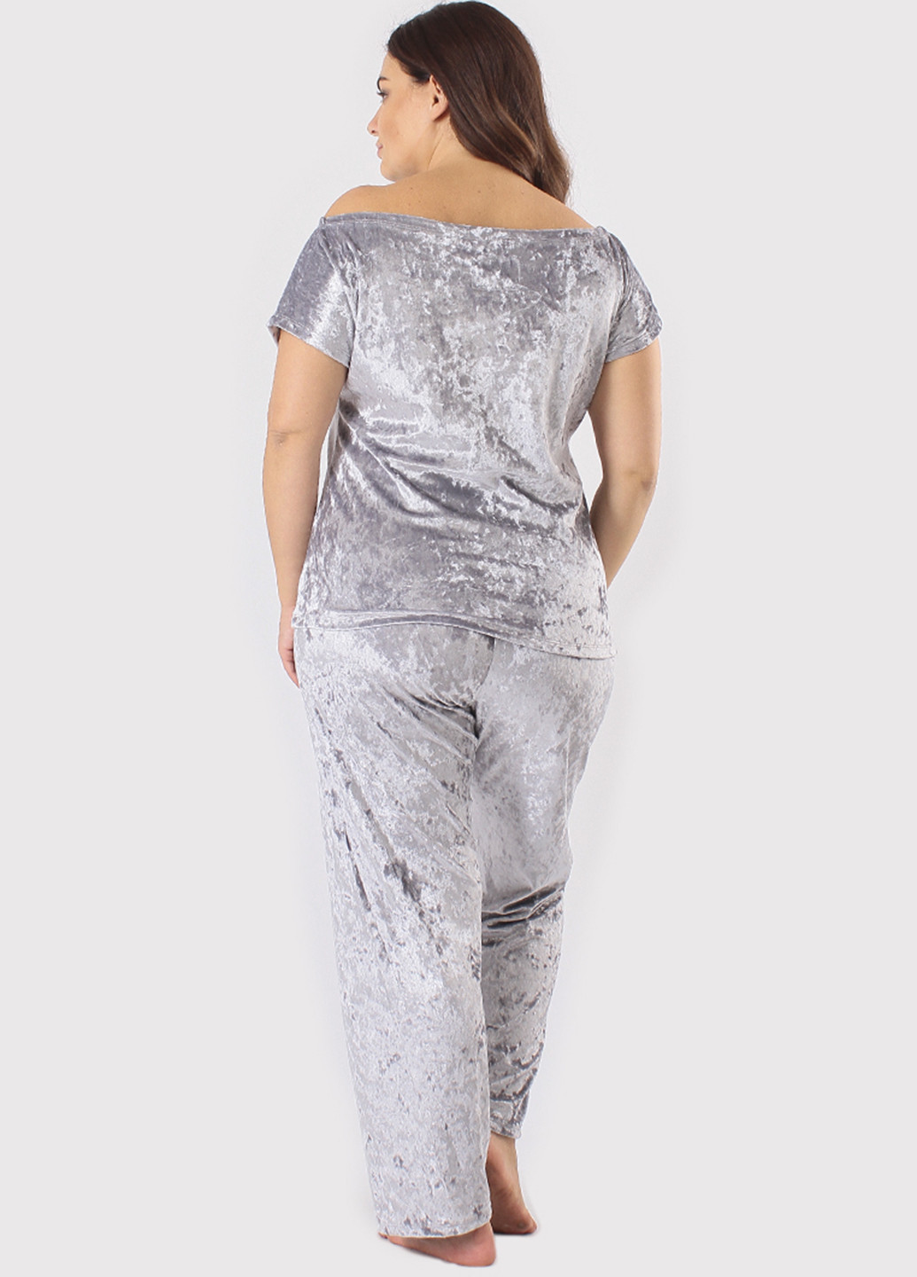 Світло-сіра всесезон піжама (футболка, штани) футболка + штани Ghazel