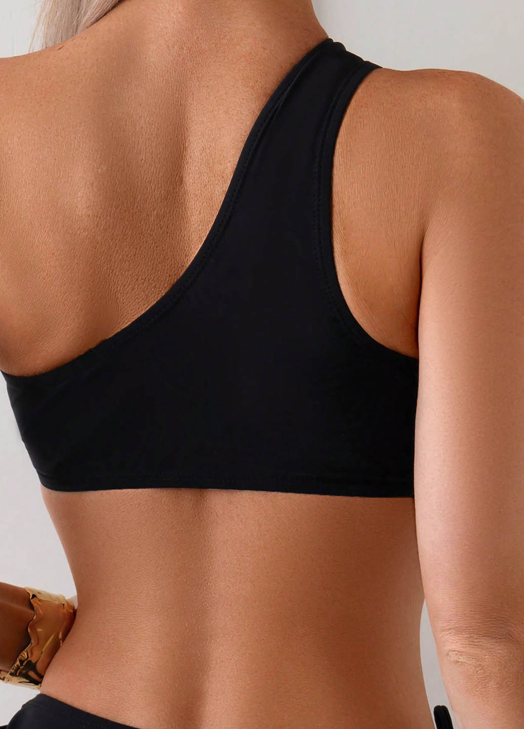 Чорний демісезонний купальник (ліф, трусики) топ, роздільний SHEIN