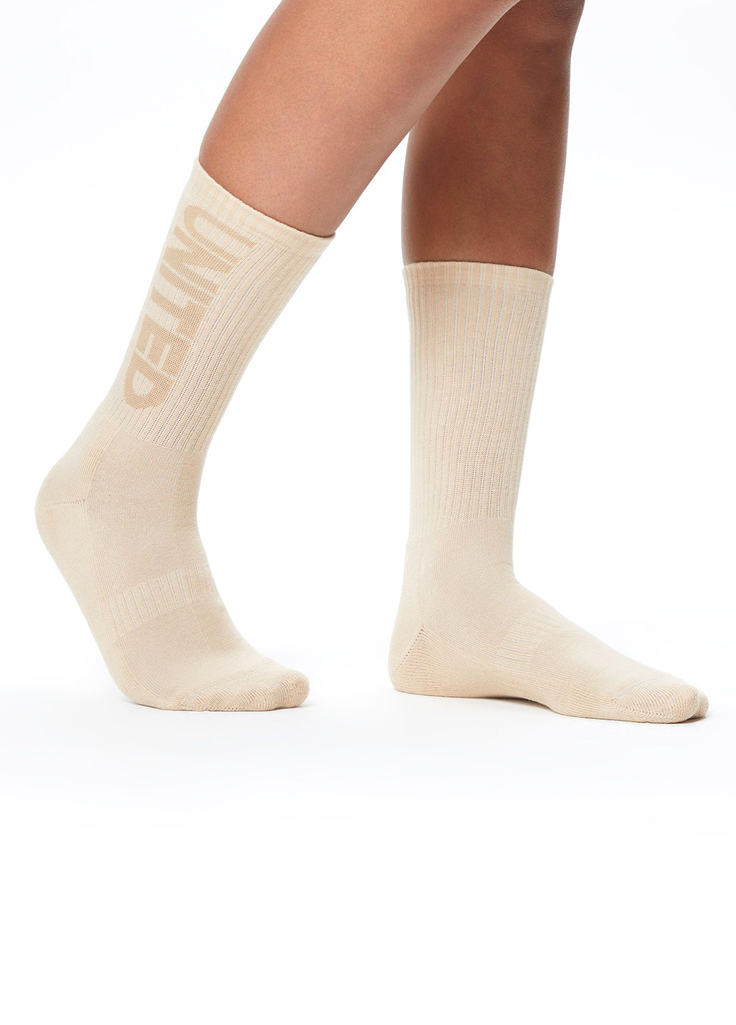 Бежеві шкарпетки (2 пари) UNITED4 логотипи (329038213)