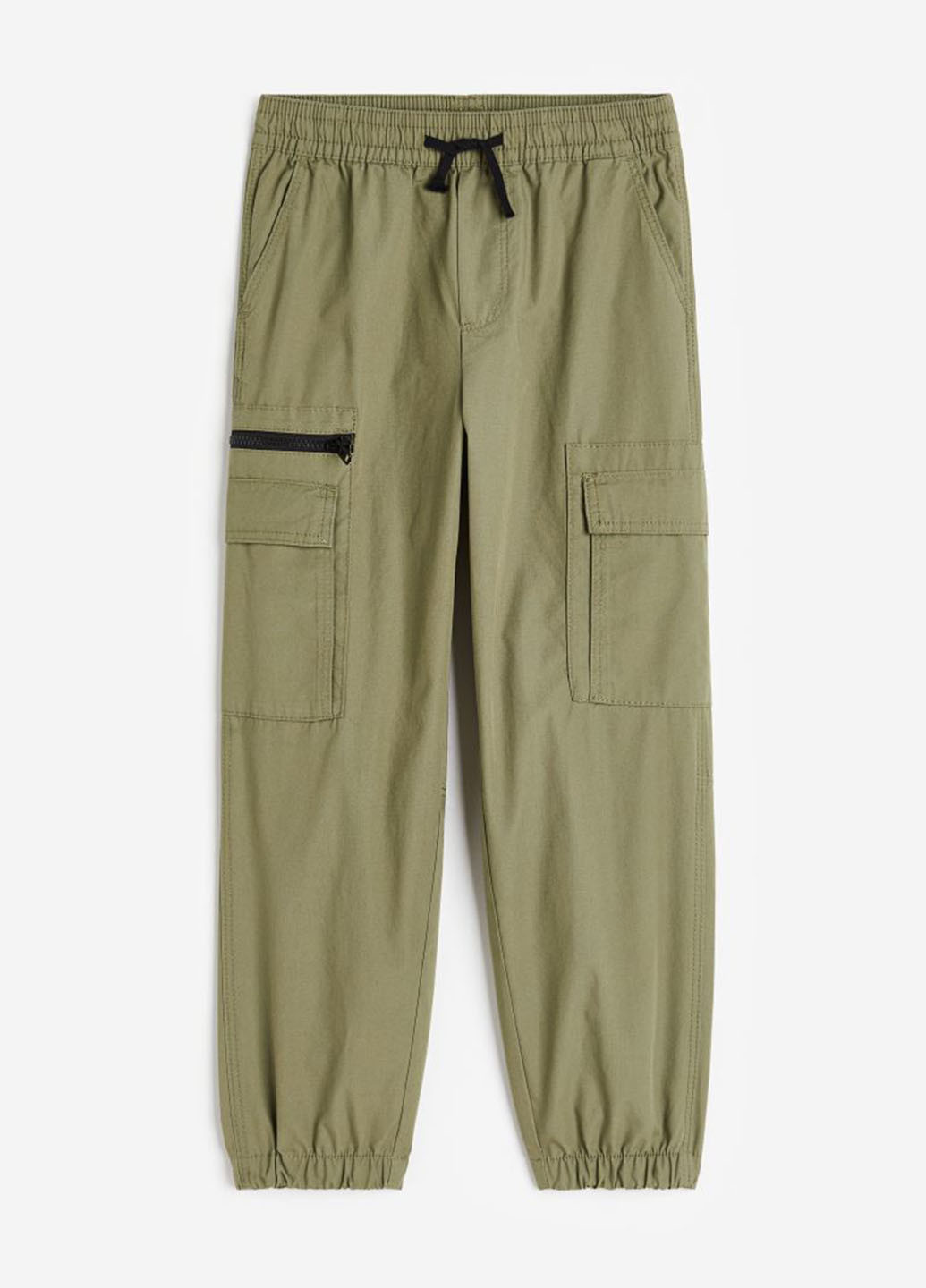 Зеленые кэжуал демисезонные брюки карго H&M
