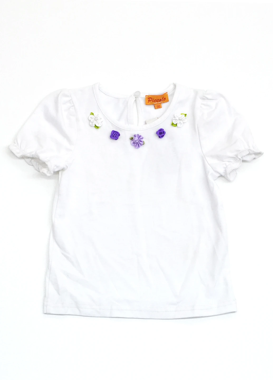 Белая летняя футболка с коротким рукавом Piccolo L