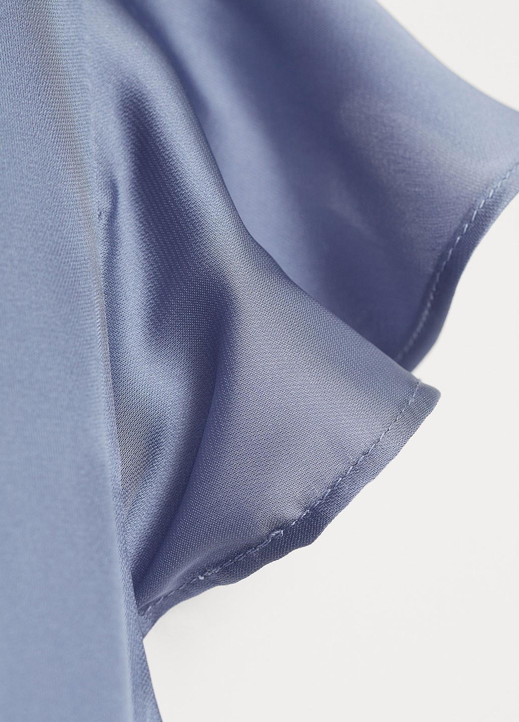 Серо-голубое коктейльное платье H&M однотонное