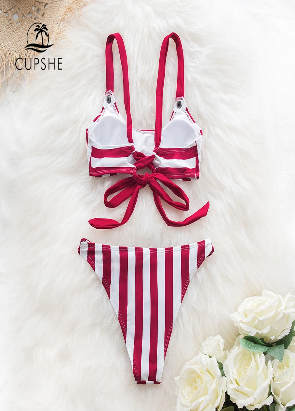 Червоний літній купальник CUPSHE