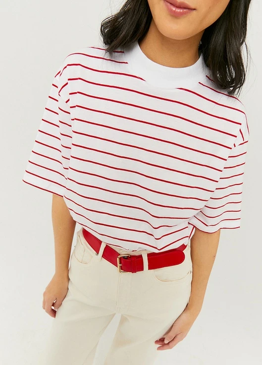 Футболка Tally Weijl Basic T-Shirts - KNITTED BASIC T-SHIRT - (229436189)