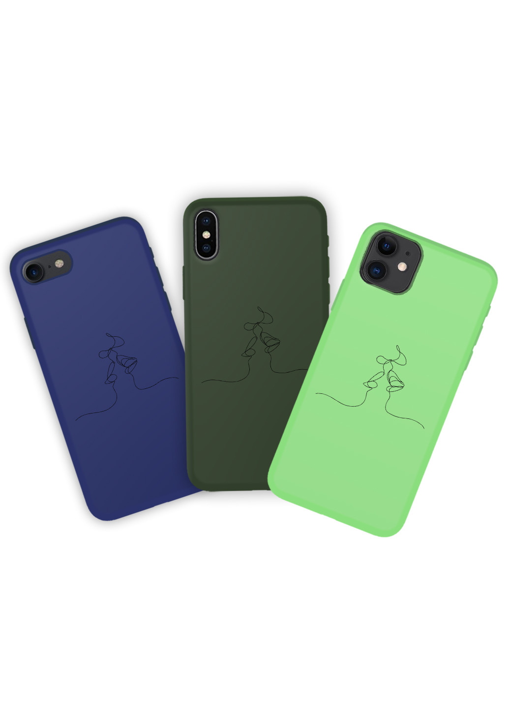 Чохол силіконовий Apple Iphone 8 plus Контурний мінімалізм (Contour minimalism) (6154-1360) MobiPrint (219776352)