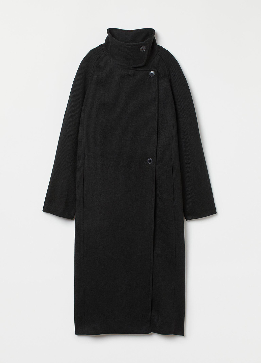 Чорне демісезонне Пальто удлинене H&M