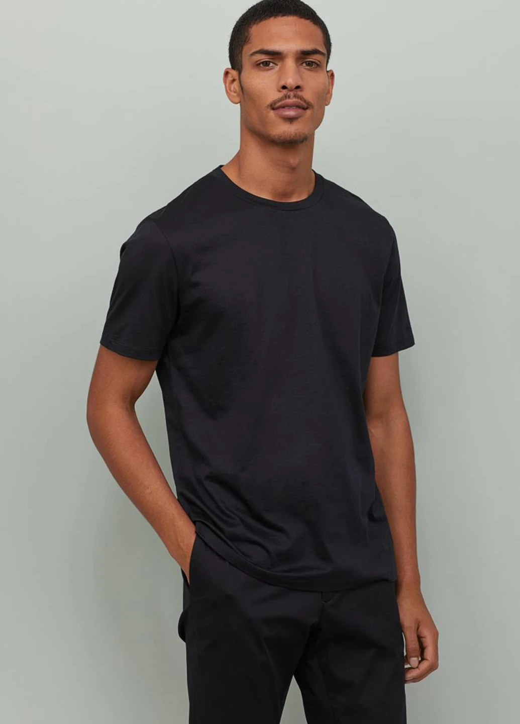 Черная футболка H&M