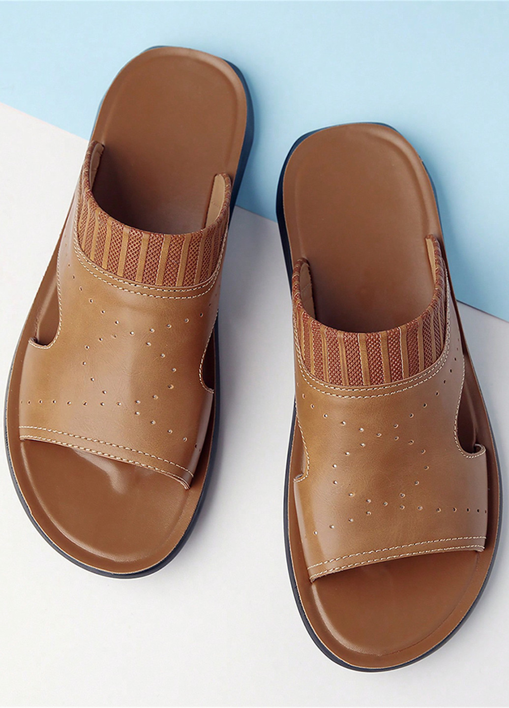 Коричневые кэжуал шлепанцы SHEIN