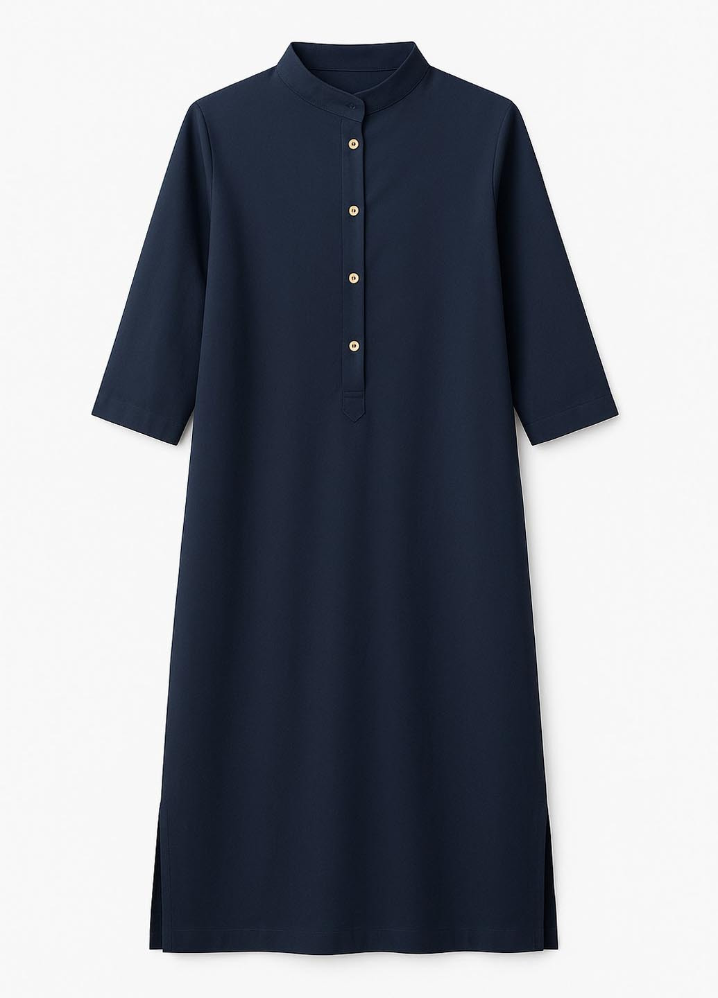 Синее кэжуал платье рубашка Sassofono однотонное