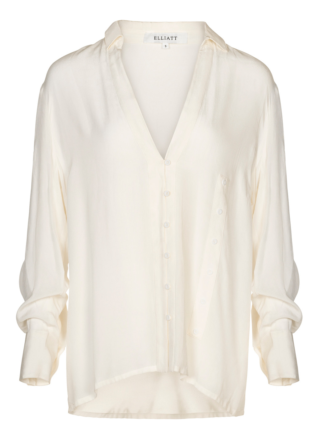 Біла літня блузка-сорочка oversized Elliatt