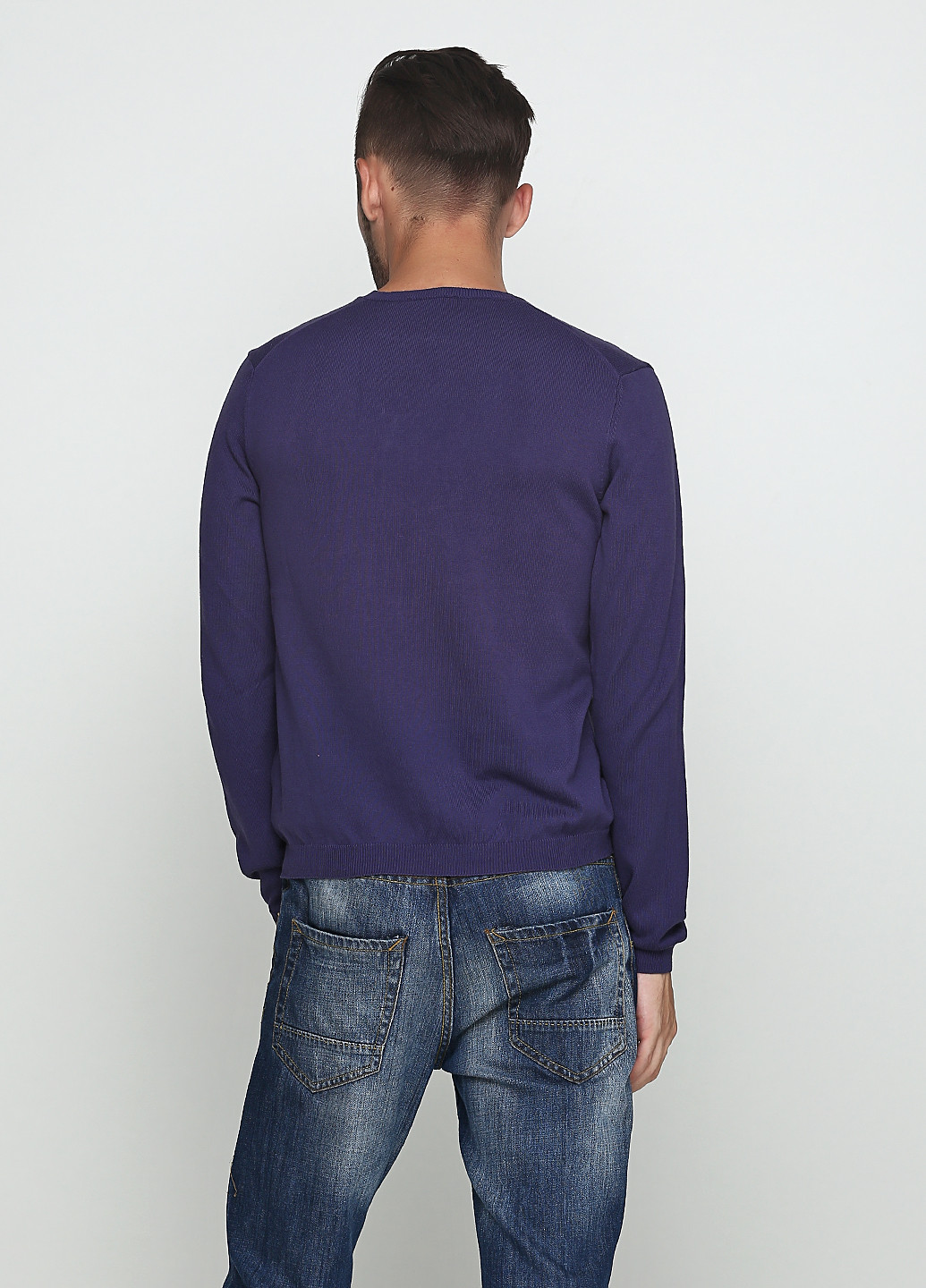 Фиолетовый демисезонный пуловер пуловер Sisley