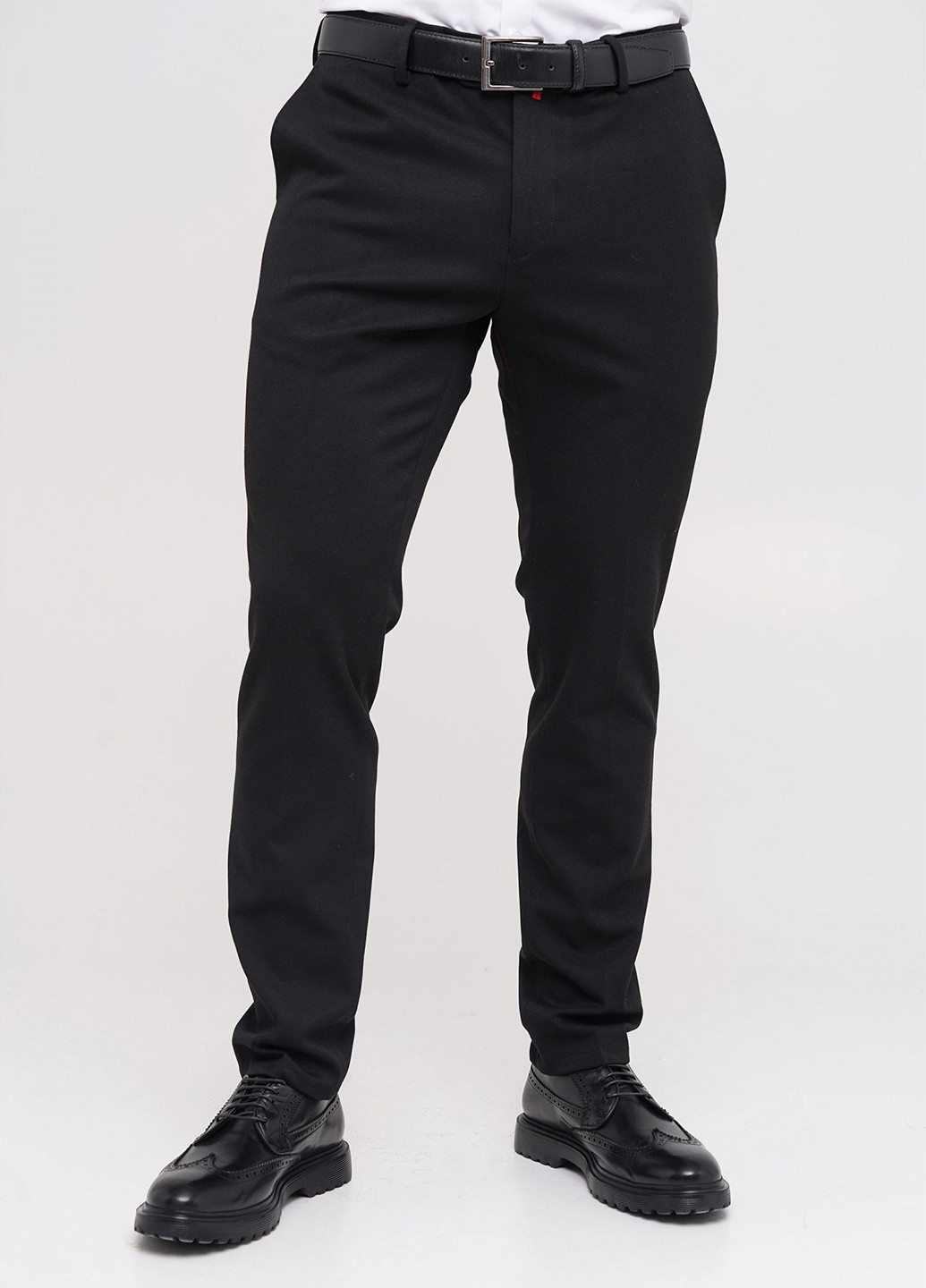 Черные классические демисезонные зауженные брюки Trend Collection
