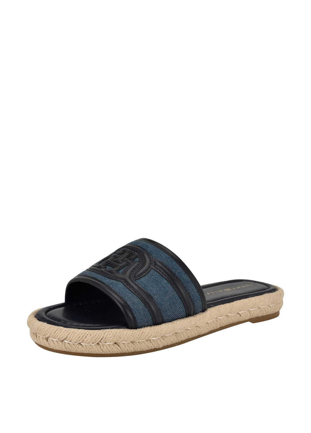 Синие шлепанцы Tommy Hilfiger с тиснением